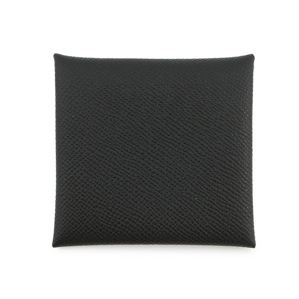 エルメス コインケース バスティア ブラック/シルバー金具 エプソン B刻印 HERMES 小銭入れ 黒