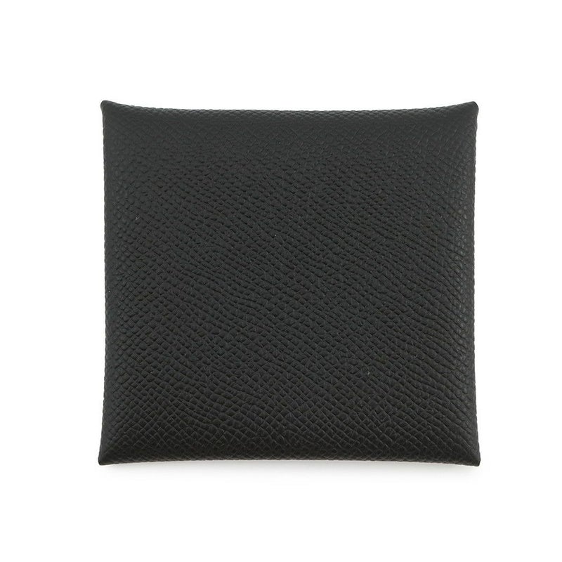 エルメス コインケース バスティア ブラック/シルバー金具 エプソン B刻印 HERMES 小銭入れ 黒