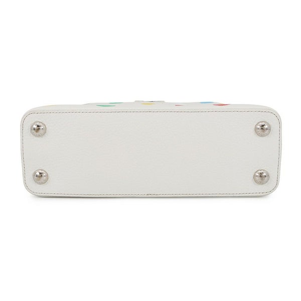 ルイヴィトン ハンドバッグ トリヨンレザー/ペインティッド ドット カプシーヌ LV×YK BB M21637 2way 草間弥生 コラボ 白