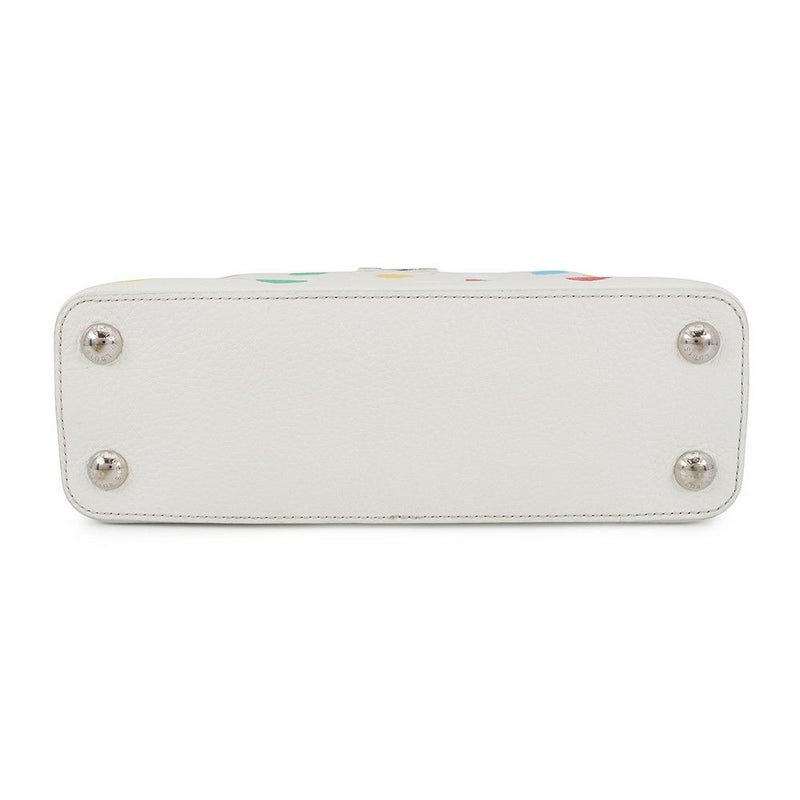 ルイヴィトン ハンドバッグ トリヨンレザー/ペインティッド ドット カプシーヌ LV×YK BB M21637 2way 草間弥生 コラボ 白