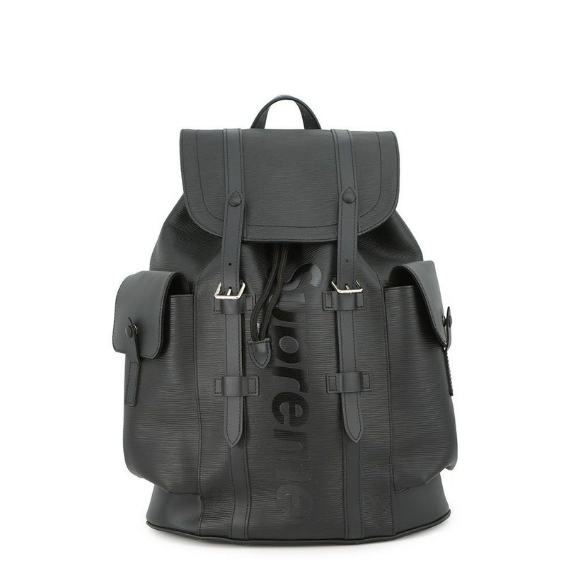 ルイヴィトン リュック エピ/シュプリーム クリストファーPM M53413 LOUIS VUITTON ヴィトン Supreme 黒 ブラック
