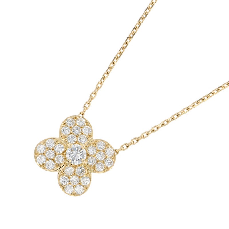ヴァンクリ ネックレス トレフル ネックレス ラージモデル ペンダント ダイヤモンド 計1.03ct K18YG