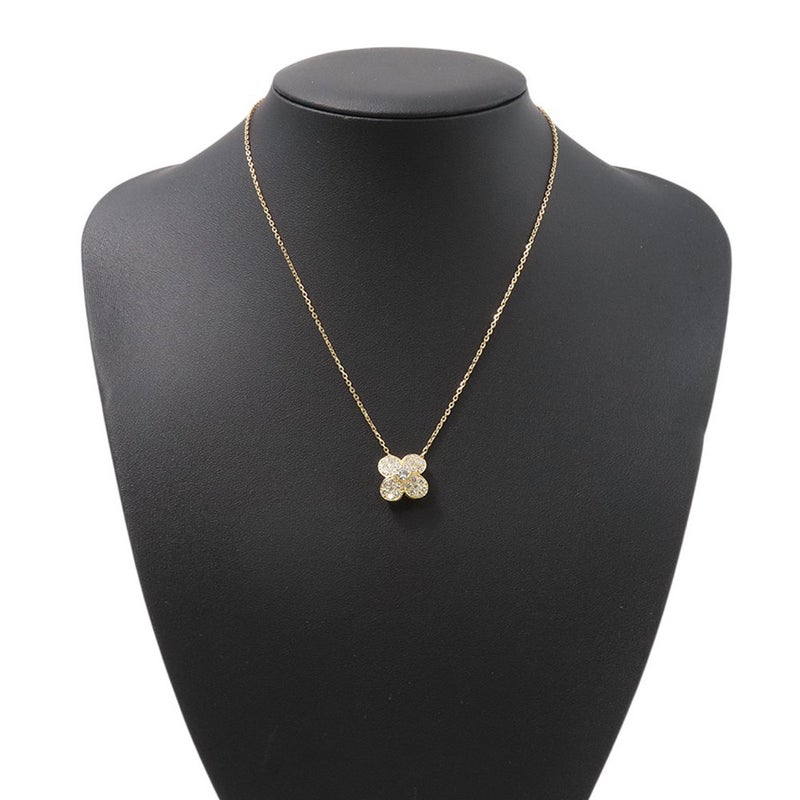 ヴァンクリ ネックレス トレフル ネックレス ラージモデル ペンダント ダイヤモンド 計1.03ct K18YG