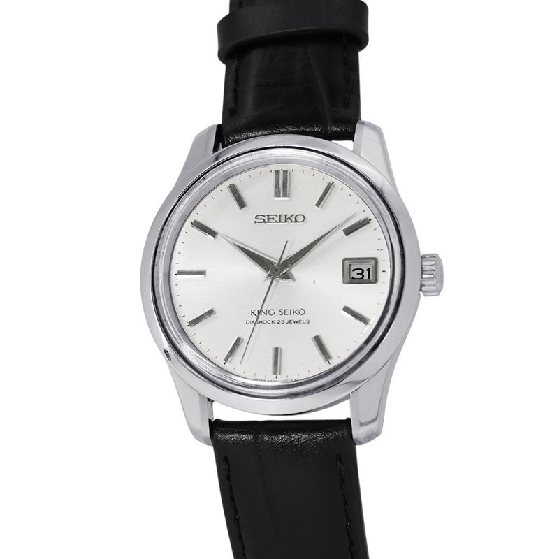 セイコー キングセイコー 44KS デイト 盾メダリオン 4402-8000 SEIKO 腕時計 シルバー文字盤