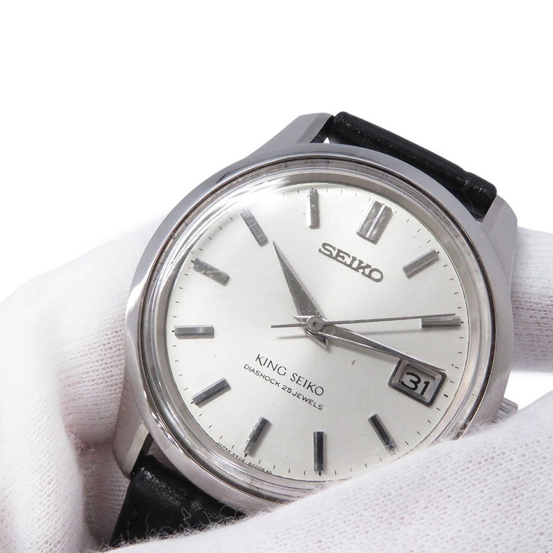 セイコー キングセイコー 44KS デイト 盾メダリオン 4402-8000 SEIKO 腕時計 シルバー文字盤