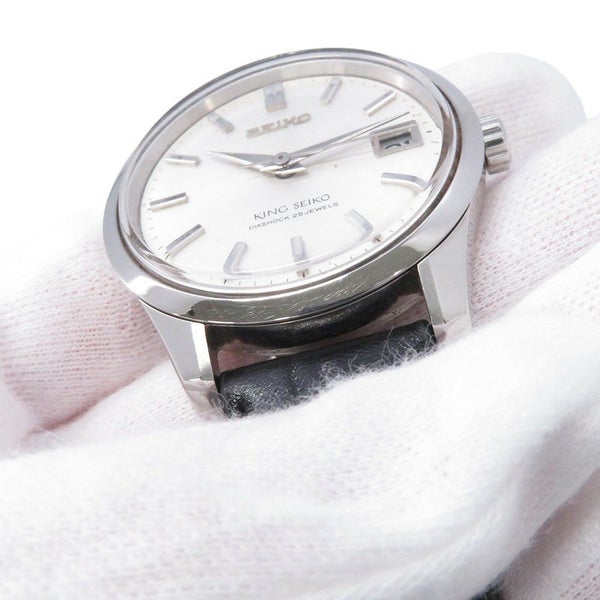 セイコー キングセイコー 44KS デイト 盾メダリオン 4402-8000 SEIKO 腕時計 シルバー文字盤