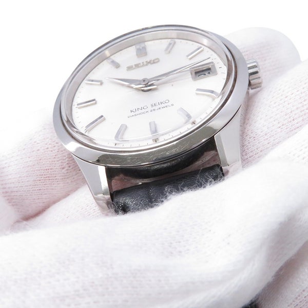 セイコー キングセイコー 44KS デイト 盾メダリオン 4402-8000 SEIKO 腕時計 シルバー文字盤