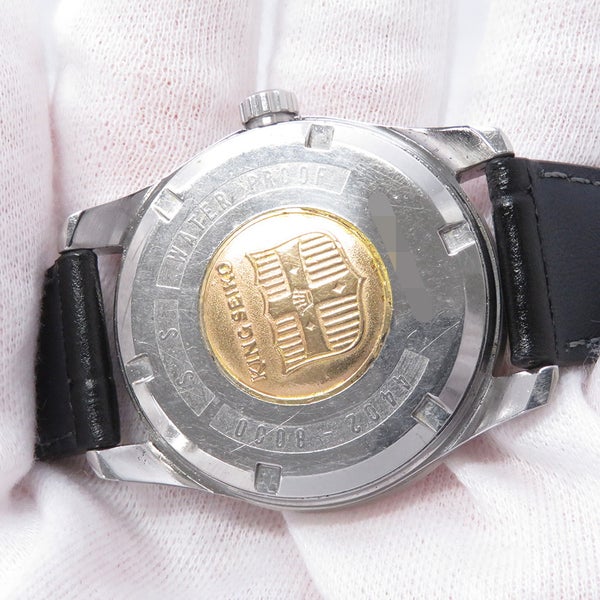 セイコー キングセイコー 44KS デイト 盾メダリオン 4402-8000 SEIKO 腕時計 シルバー文字盤