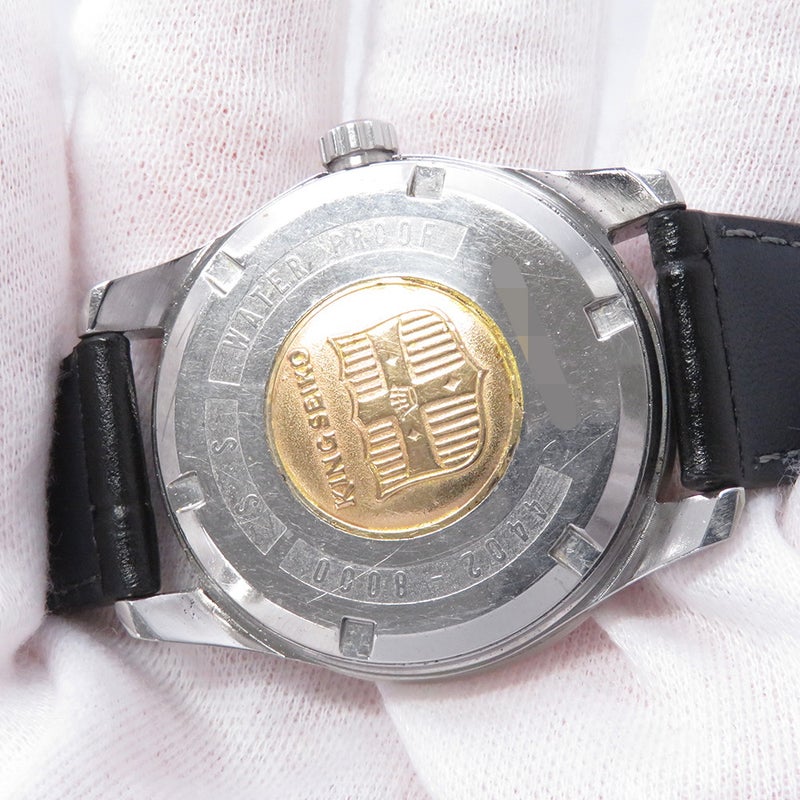 セイコー キングセイコー 44KS デイト 盾メダリオン 4402-8000 SEIKO 腕時計 シルバー文字盤
