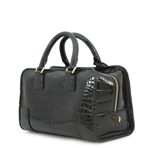 ロエベ ハンドバッグ アマソナ28 クロコダイル 352.25A03M LOEWE 2way 黒