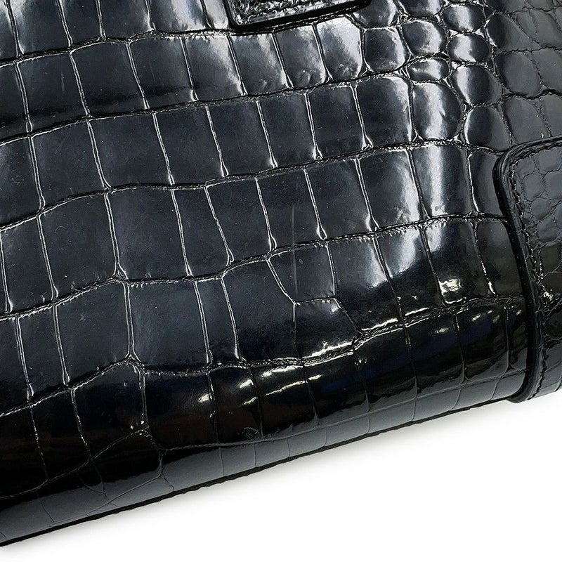 ロエベ ハンドバッグ アマソナ28 クロコダイル 352.25A03M LOEWE 2way 黒