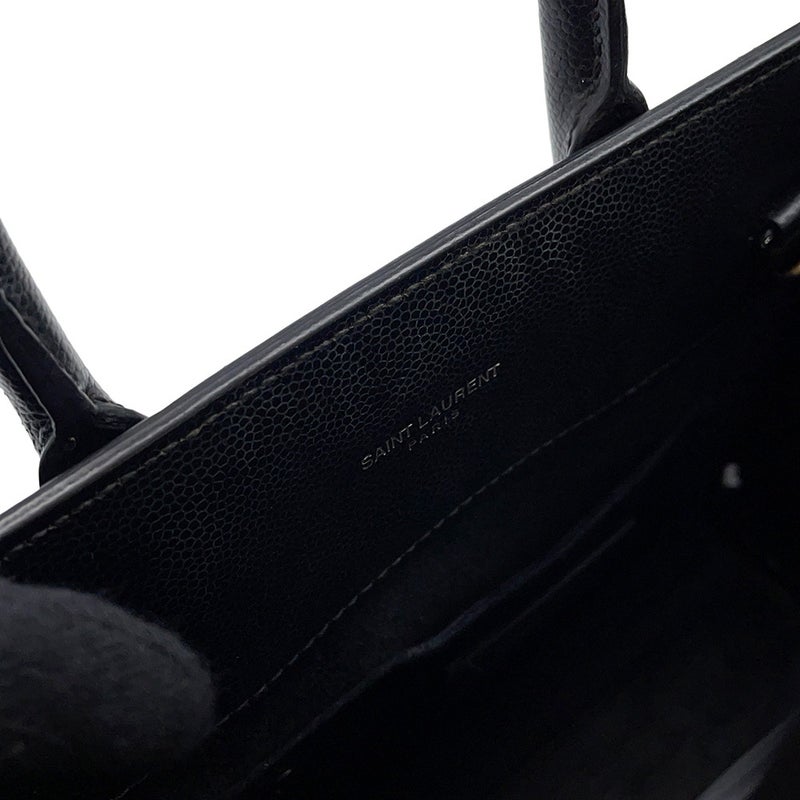 サンローランパリ ハンドバッグ サックドジュール ナノ スタッズ レザー SAINT LAURENT PARIS 2wayショルダー 黒
