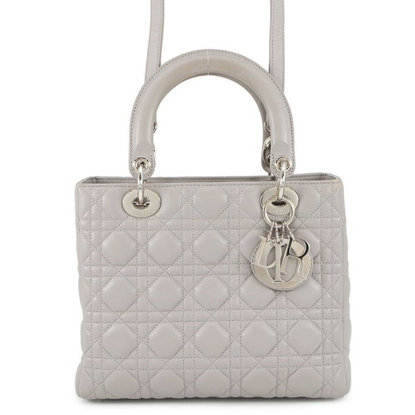 クリスチャン・ディオール ハンドバッグ レディディオール カナージュ ミディアム ラムスキン 2wayショルダー