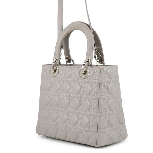 クリスチャン・ディオール ハンドバッグ レディディオール カナージュ ミディアム ラムスキン 2wayショルダー