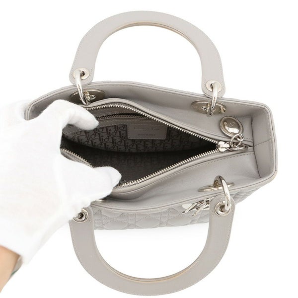 クリスチャン・ディオール ハンドバッグ レディディオール カナージュ ミディアム ラムスキン 2wayショルダー