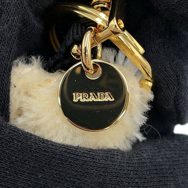 プラダ キーホルダー Teddy キーチャーム 1TO050 PRADA バッグチャーム 黒 くま クマ 熊