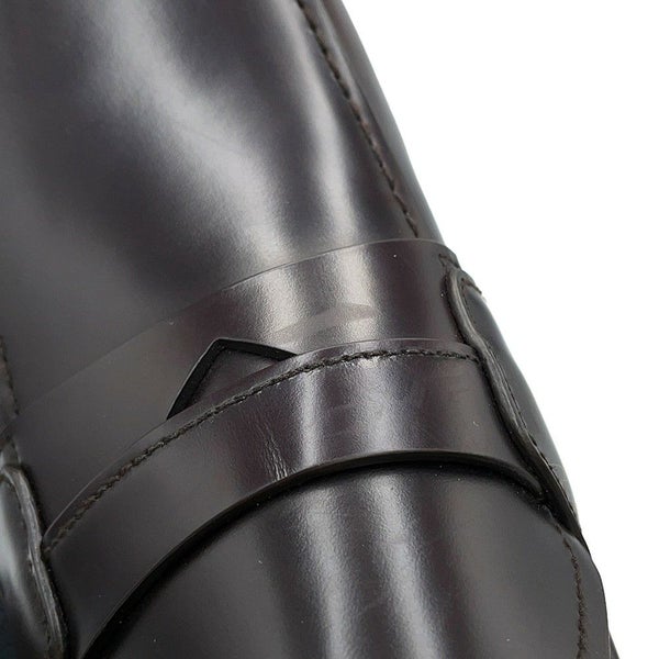 プラダ ローファー ブラッシュドレザー スクエアトゥローファー メンズサイズ5 2DE075 PRADA 靴