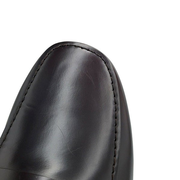 プラダ ローファー ブラッシュドレザー スクエアトゥローファー メンズサイズ5 2DE075 PRADA 靴