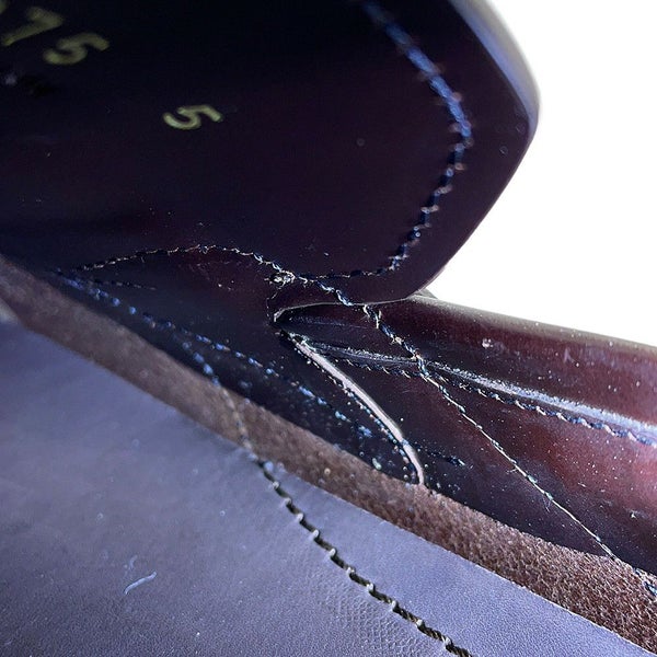 プラダ ローファー ブラッシュドレザー スクエアトゥローファー メンズサイズ5 2DE075 PRADA 靴