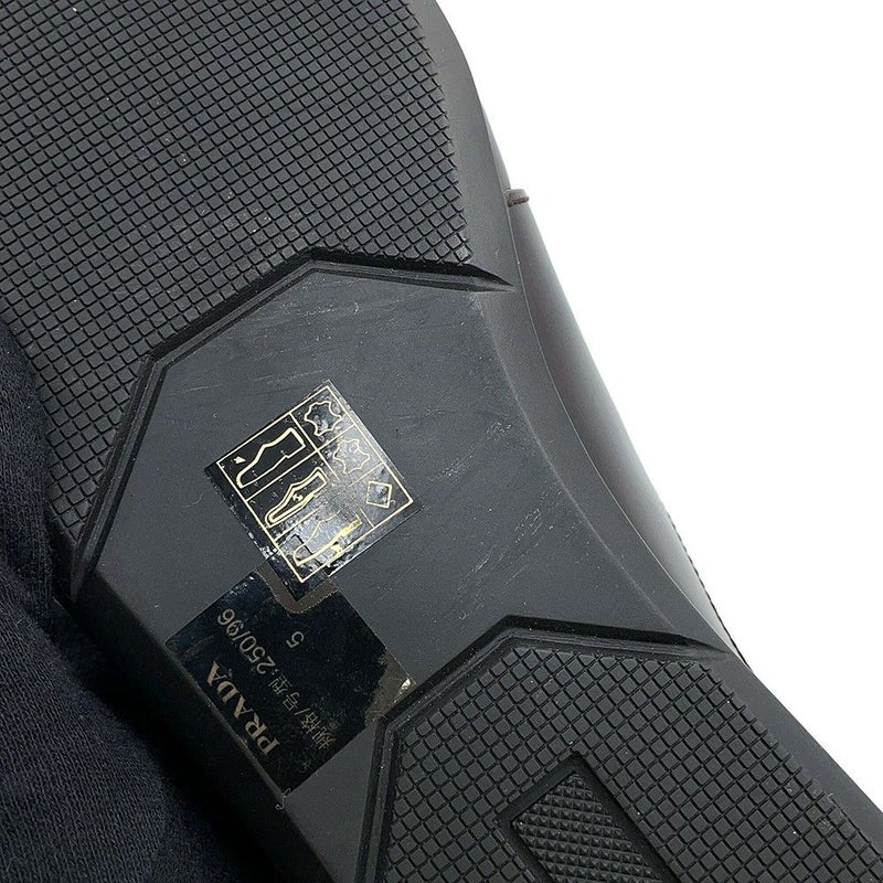 プラダ ローファー ブラッシュドレザー スクエアトゥローファー メンズサイズ5 2DE075 PRADA 靴