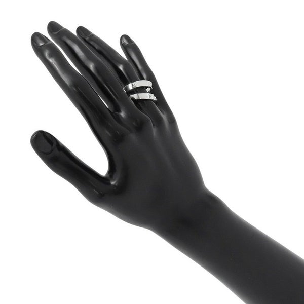 エルメス リング エルメス・クルー・ドゥ・H ダブルラウンドリング SV925シルバー サイズ53 HERMES ジュエリー