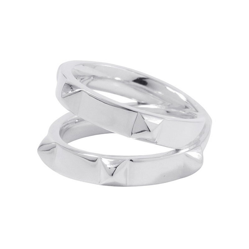 エルメス リング エルメス・クルー・ドゥ・H 5クルー SV925シルバー サイズ55 HERMES ジュエリー