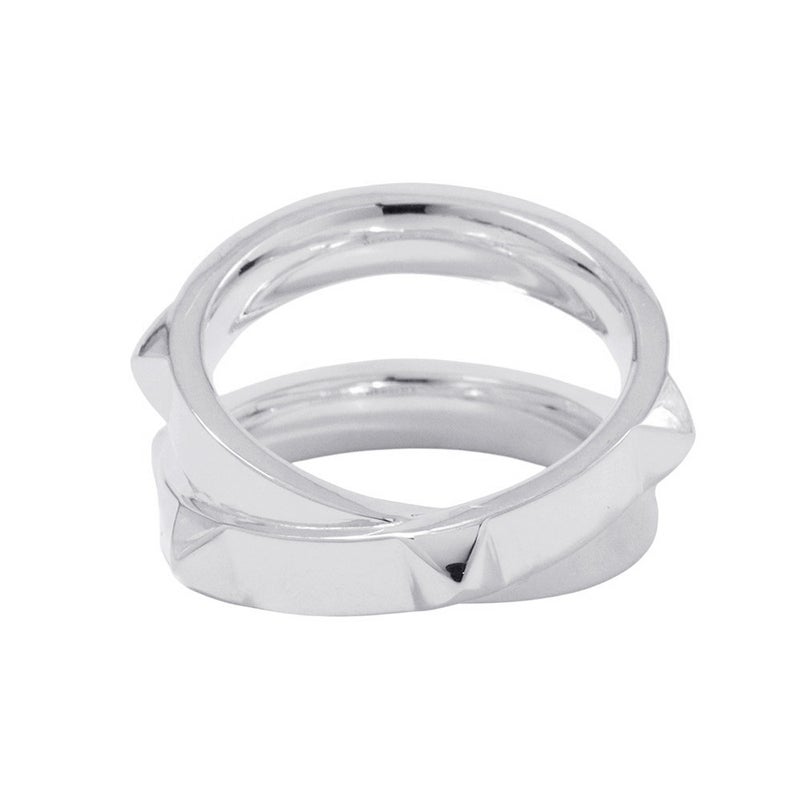 エルメス リング エルメス・クルー・ドゥ・H 5クルー SV925シルバー サイズ55 HERMES ジュエリー