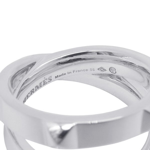 エルメス リング エルメス・クルー・ドゥ・H 5クルー SV925シルバー サイズ55 HERMES ジュエリー