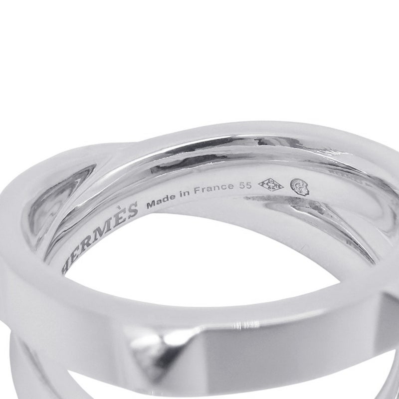 エルメス リング エルメス・クルー・ドゥ・H 5クルー SV925シルバー サイズ55 HERMES ジュエリー