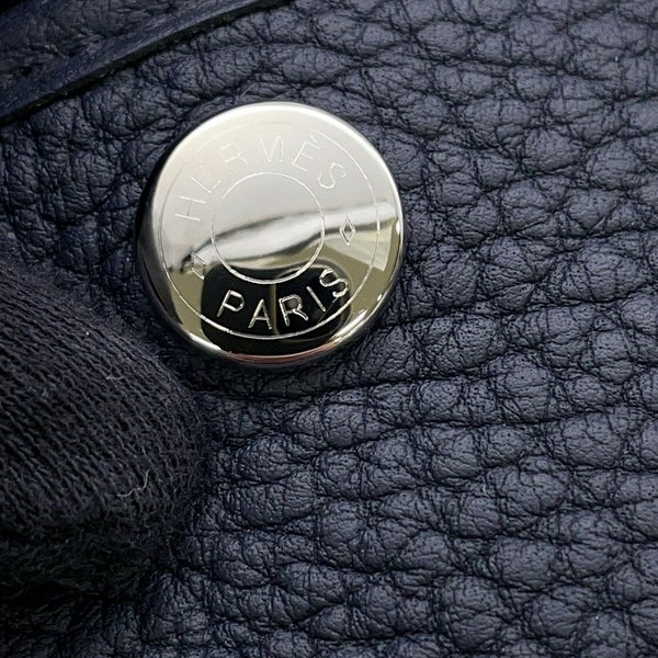 エルメス トートバッグ ガーデンパーティTPM ブルーインディゴ/シルバー金具 ネゴンダ W刻印