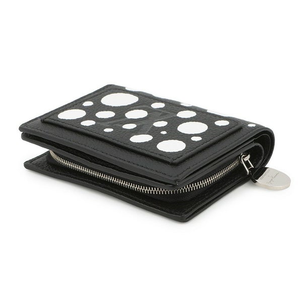 ルイヴィトン 二つ折り財布 モノグラム・アンプラント LV × YK ポルトフォイユ・クレア M81907 日本限定 草間彌生 黒 ブラック