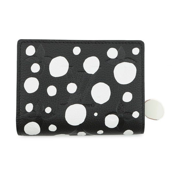 ルイヴィトン 二つ折り財布 モノグラム・アンプラント LV × YK ポルトフォイユ・クレア M81907 日本限定 草間彌生 黒 ブラック