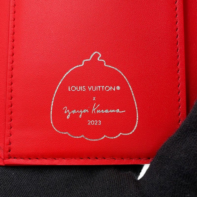 ルイヴィトン 三つ折り財布 LV×YK ポルトフォイユ カプシーヌ コンパクトマキシ トリヨンレザー M82113 草間弥生 コラボ
