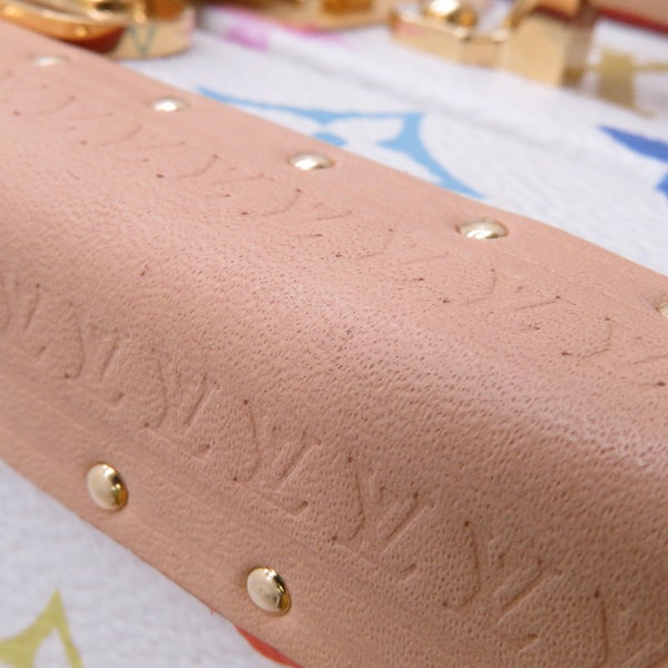 ルイヴィトン ハンドバッグ モノグラム・マルチカラー LV×TM プティット・ヴァリーズ M13125 2way ホワイト 白  村上隆 コラボ