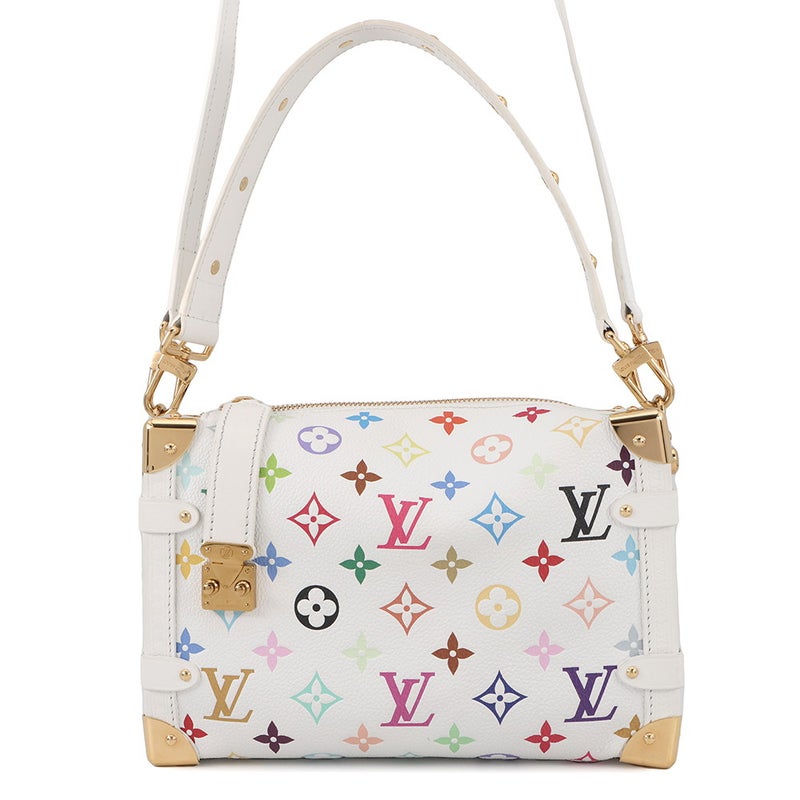 ルイヴィトン ショルダーバッグ モノグラム・マルチカラー LV×TM サイドトランクMM M4635 2way ホワイト 白  村上隆 コラボ