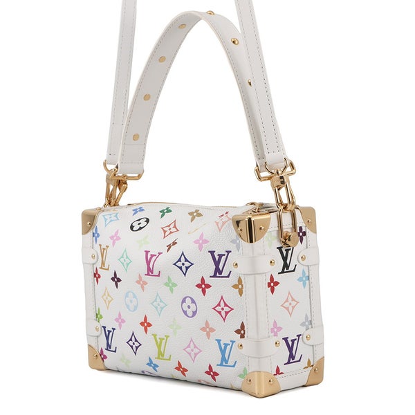 ルイヴィトン ショルダーバッグ モノグラム・マルチカラー LV×TM サイドトランクMM M4635 2way ホワイト 白  村上隆 コラボ