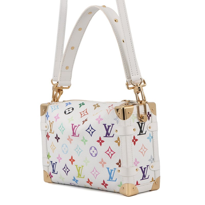 ルイヴィトン ショルダーバッグ モノグラム・マルチカラー LV×TM サイドトランクMM M4635 2way ホワイト 白  村上隆 コラボ