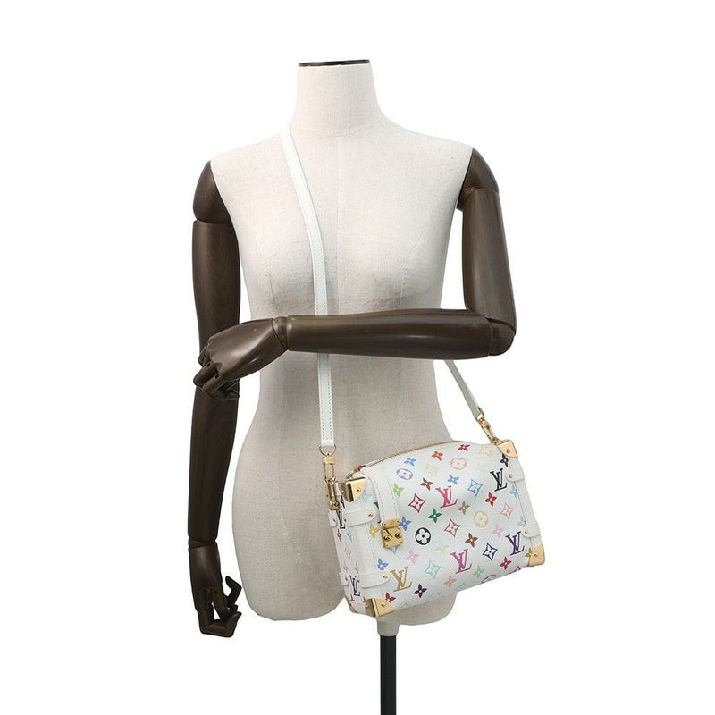 ルイヴィトン ショルダーバッグ モノグラム・マルチカラー LV×TM サイドトランクMM M4635 2way ホワイト 白  村上隆 コラボ