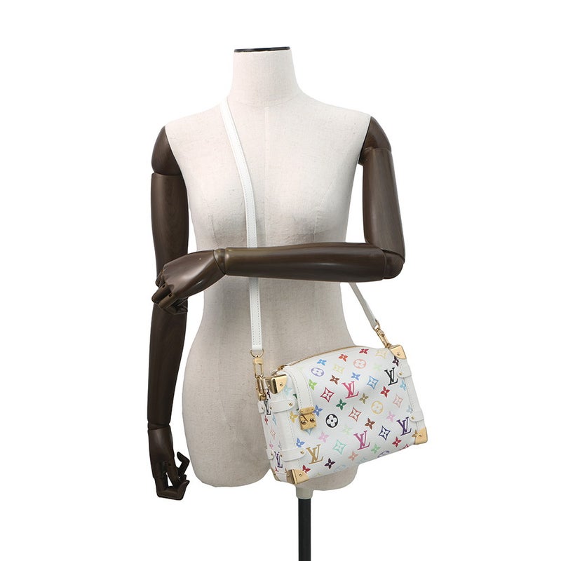 ルイヴィトン ショルダーバッグ モノグラム・マルチカラー LV×TM サイドトランクMM M4635 2way ホワイト 白  村上隆 コラボ