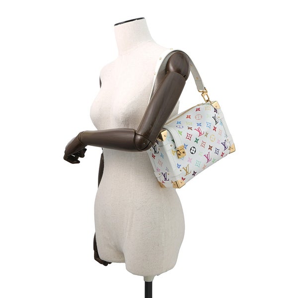 ルイヴィトン ショルダーバッグ モノグラム・マルチカラー LV×TM サイドトランクMM M4635 2way ホワイト 白  村上隆 コラボ