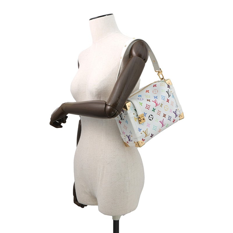 ルイヴィトン ショルダーバッグ モノグラム・マルチカラー LV×TM サイドトランクMM M4635 2way ホワイト 白  村上隆 コラボ