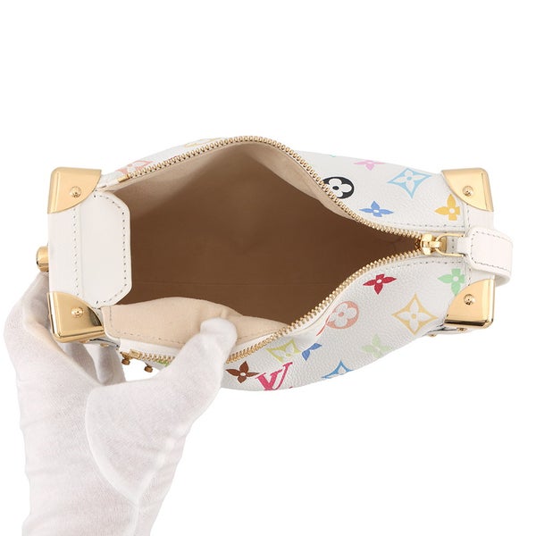 ルイヴィトン ショルダーバッグ モノグラム・マルチカラー LV×TM サイドトランクMM M4635 2way ホワイト 白  村上隆 コラボ