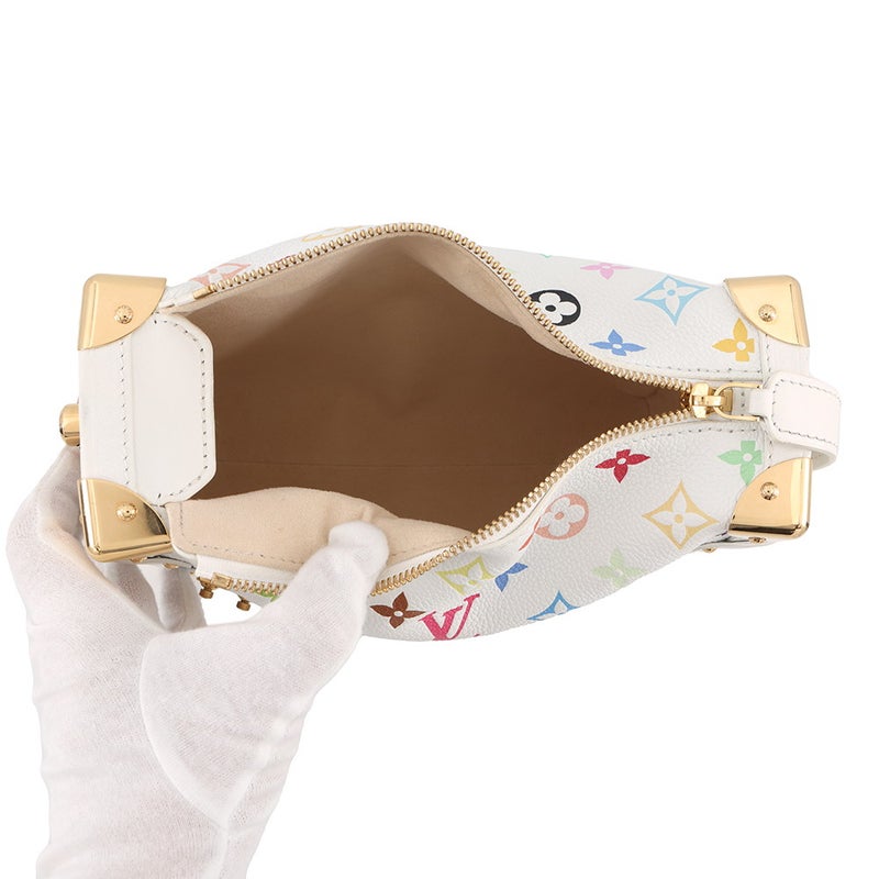 ルイヴィトン ショルダーバッグ モノグラム・マルチカラー LV×TM サイドトランクMM M4635 2way ホワイト 白  村上隆 コラボ