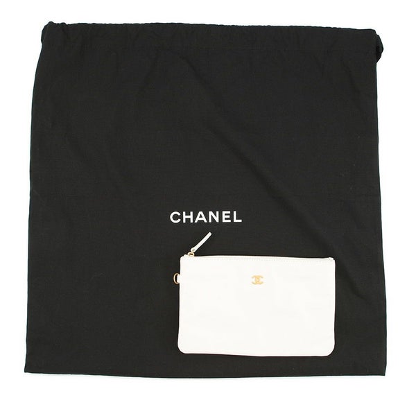 シャネル チェーンショルダーバッグ CHANEL22 スモール カーフスキン AS3260 CHANEL ポーチ付き 白