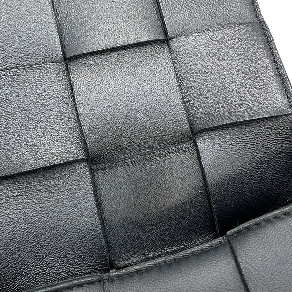 ボッテガヴェネタ ショルダーバッグ マキシイントレチャート カセット ラムスキン 578004 BOTTEGA VENETA 黒