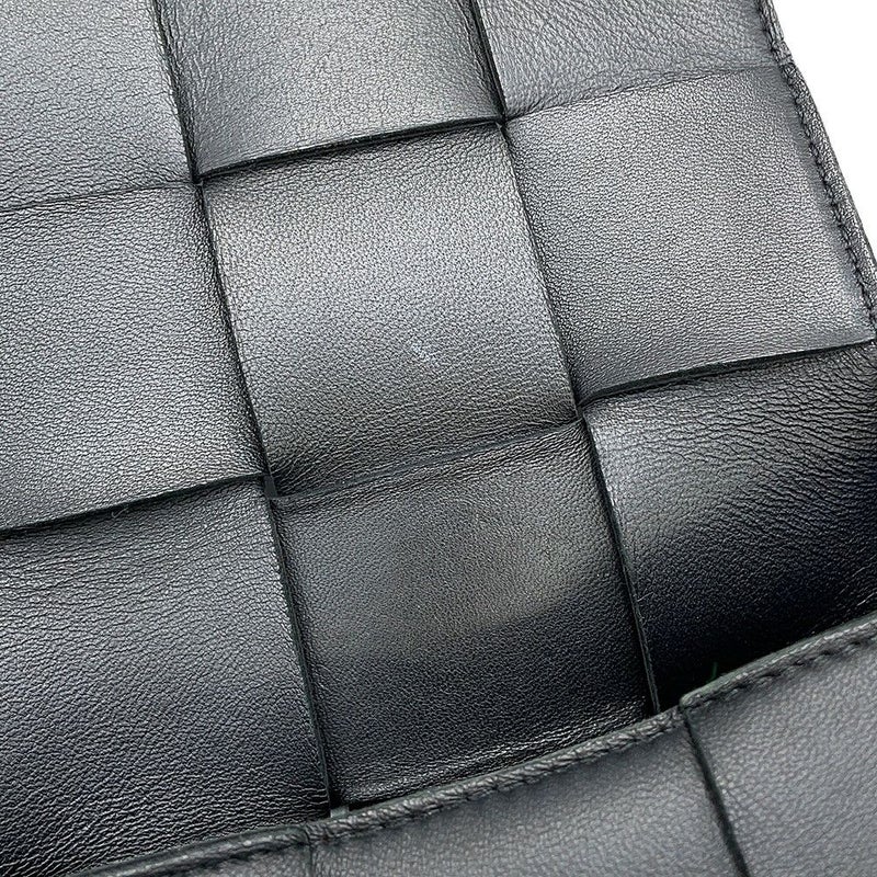 ボッテガヴェネタ ショルダーバッグ マキシイントレチャート カセット ラムスキン 578004 BOTTEGA VENETA 黒