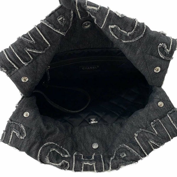 シャネル ハンドバッグ CHANEL 22 マトラッセ スモール デニム AS3260 CHANEL ポーチ付き ショルダーバッグ 黒