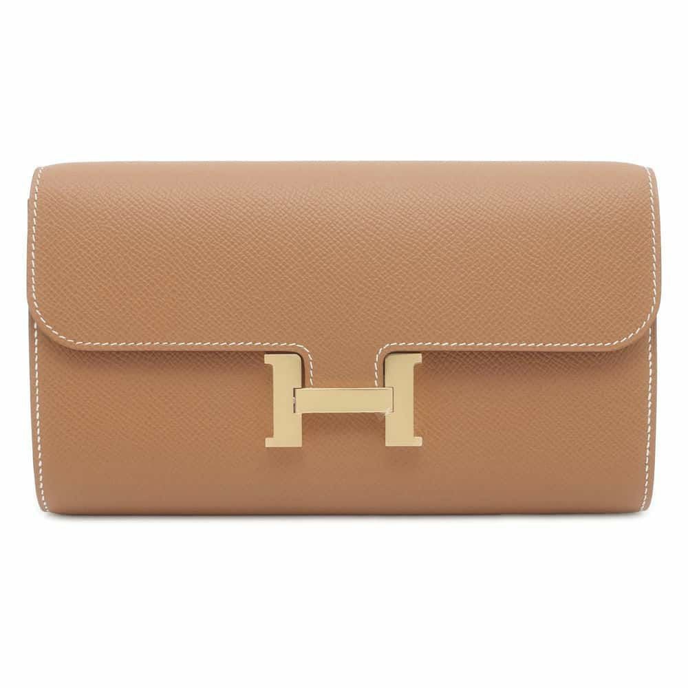 エルメス 長財布 コンスタンス トゥーゴー ロング クレ/ゴールド金具 エプソン W刻印 財布 ☆エルメス 長財布 コンスタンス トゥーゴー ロング ゴールド/ゴールド