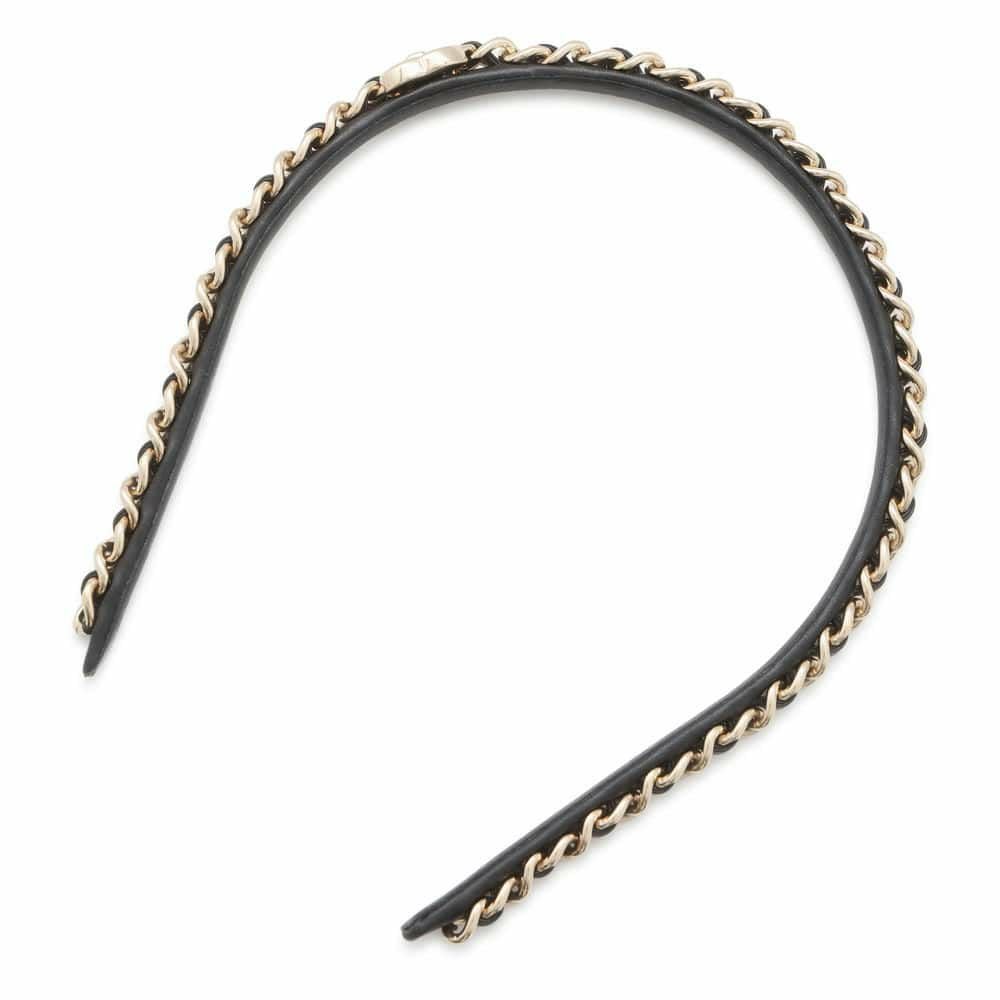 シャネル カチューシャ ココマーク ターンロックチェーン CHANEL ヘア