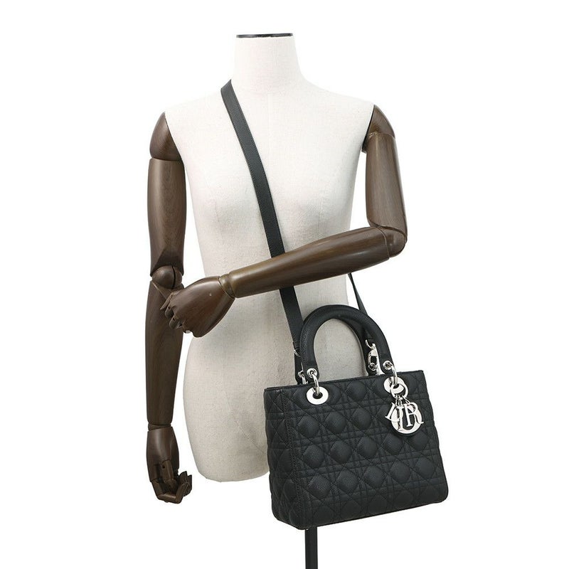 クリスチャン・ディオール ハンドバッグ レディディオール カナージュ ミディアム M0565PWRT_M900 2way 黒